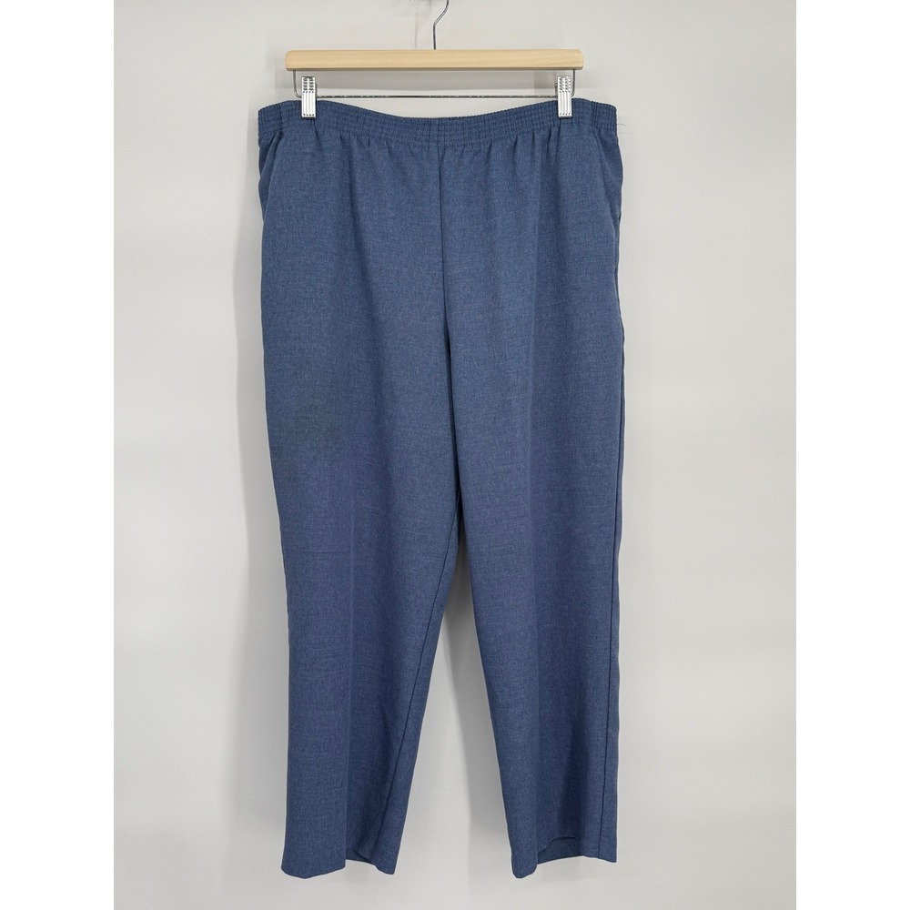 Briggs New York Blue Elastic Waist Pants Women's 16W Petite